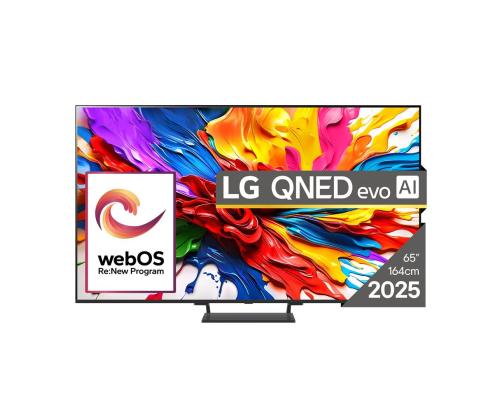 LG QNED93 evo AI, 65'', 4K UHD, QLED, Mini LED, must - Teler