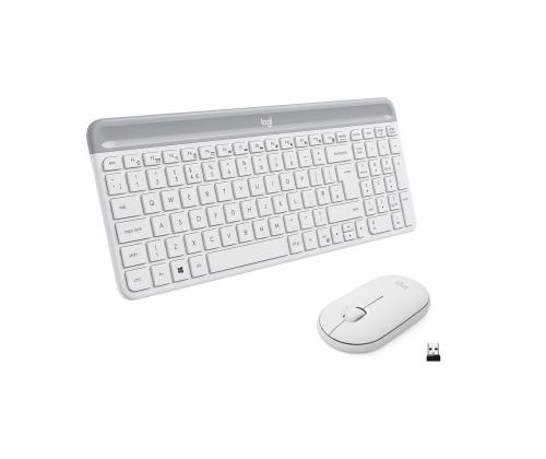 Logitech Slim Combo MK470, US, valge - Juhtmevaba klaviatuur + hiir