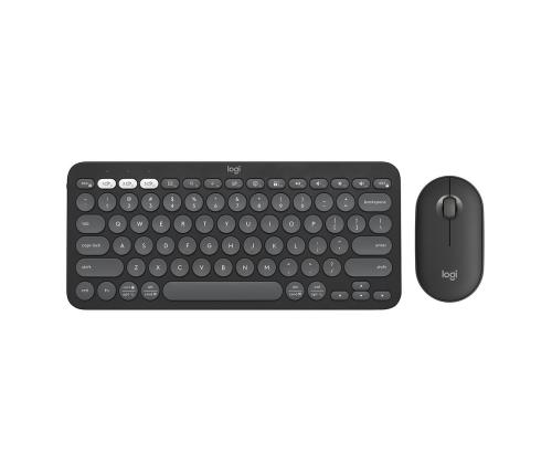 Logitech Pebble 2 Combo, US, must - Juhtmevaba klaviatuur ja hiir