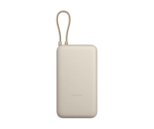 Xiaomi 33W Power Bank, 20000 mAh, integreeritud kaabel, beež - Akupank