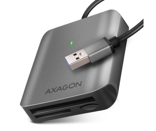 AXAGON CRE-S3 SuperSpeed USB-A UHS-II Reader, tumehall - Mälukaardilugeja
