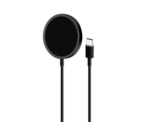 Puro Magnetic Wireless, USB-C, MagSafe, 1 m, must - Juhtmevaba laadija