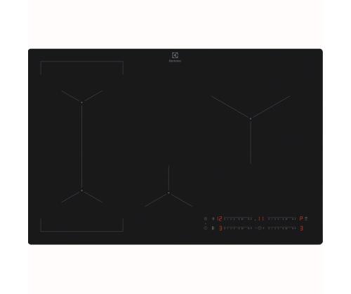 Electrolux 600 SaphirMatt SE® Bridge Hob2Hood, laius 80 cm, must - Integreeritav induktsioonpliidiplaat
