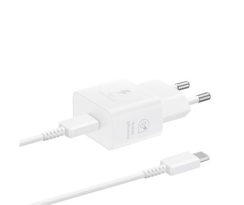 Samsung, USB-C, 25 W, valge - Vooluadapter ja USB-C kaabel