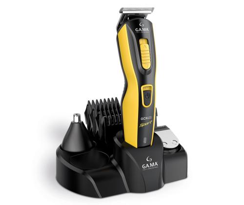 GA.MA, GCX623 Sport, must/kollane - Juukselõikuri komplekt