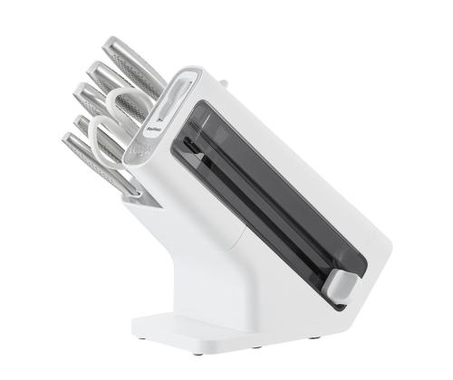 Ninja StaySharp, 6-osaline komplekt, roostevaba teras/valge - Nugade komplekt ja noaplokk