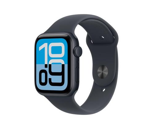 Apple Watch SE 3, 44 mm, GPS, sport band, S/M, must alumiinium / must - Nutikell
