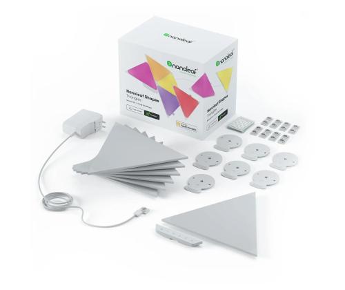 Nanoleaf Shapes Triangles, 9 paneeli, valge - Nutivalgusti stardikomplekt