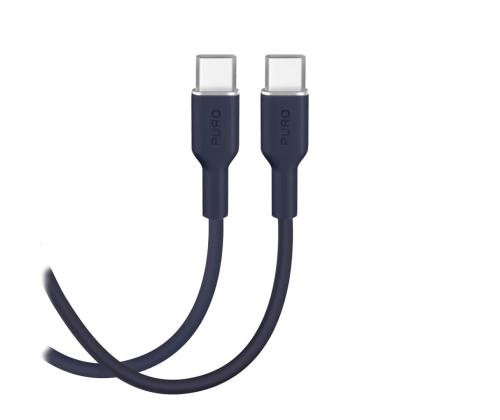 Puro Soft, USB-C / USB-C, 1,5 m, tumesinine - Kaabel