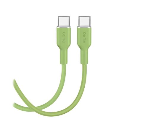 Puro Soft, USB-C / USB-C, 1,5 m, roheline - Kaabel