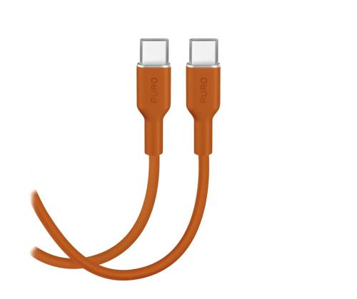 Puro Soft, USB-C / USB-C, 1,5 m, oranž - Kaabel