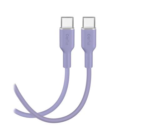 Puro Soft, USB-C / USB-C, 1,5 m, lilla - Kaabel