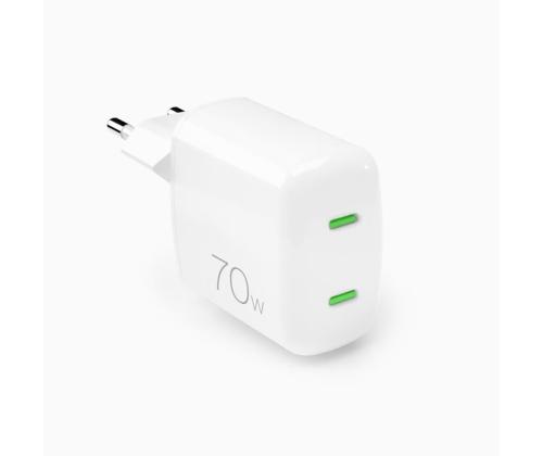 Puro MiniPro GaN Wall Charger, USB-C, 70W, valge - Laadija