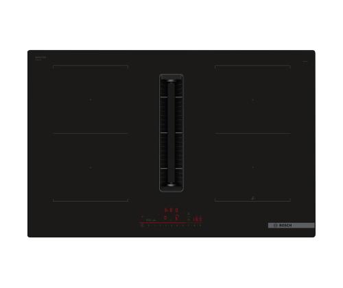 Bosch, Seeria 6, laius 80 cm, raamita, must - Integreeritav induktsioonpliidiplaat õhupuhastiga