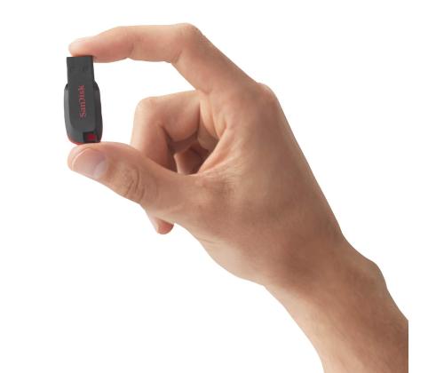 SanDisk Cruzer Blade, USB-A, 64 GB, must - Mälupulk