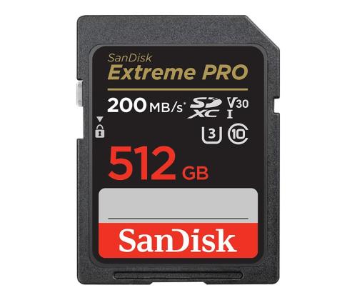 SanDisk Extreme Pro, UHS-I, SDXC, 512 GB, must - Mälukaart