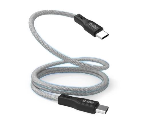 SBS USB-C - USB-C, magneetiline viimistlus, 1 m, must - Kaabel