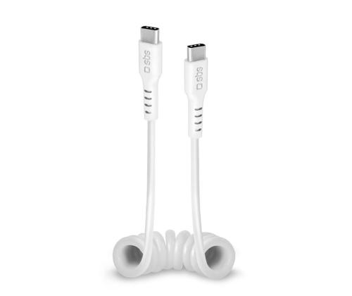 SBS Charging Data Cable, USB-C - USB-C, valge - Kaabel