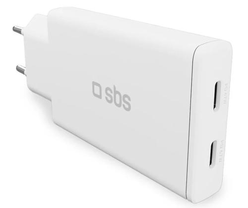 SBS Wall Charger, 2xUSB-C, 67 W, valge - Laadija