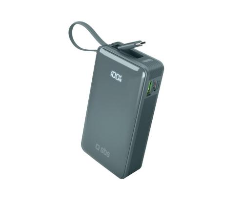 SBS LCD Power Bank, 10000 mAh, helesinine - Akupank