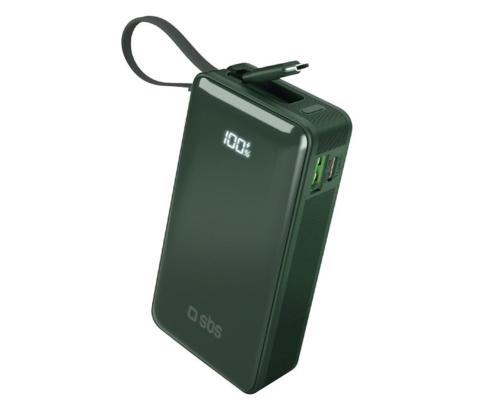 SBS LCD Power Bank, 10000 mAh, roheline - Akupank