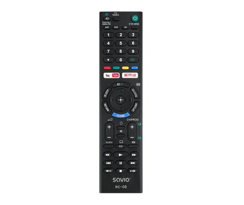 Savio RC-08, Sony TV, must - Teleri asenduspult