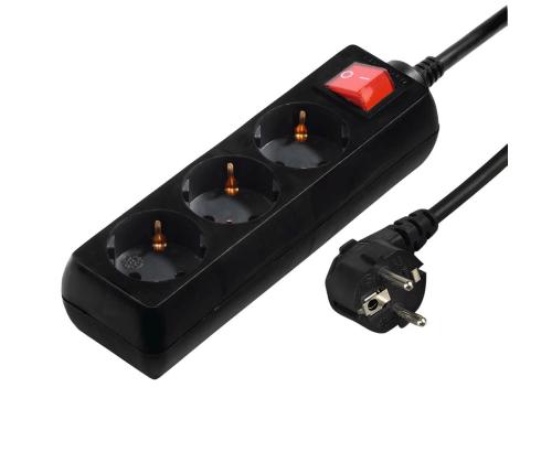 Hama Power Strip, 3-pesa, 3 m, must - Pikendusjuhe