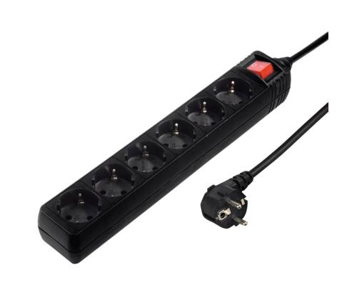 Hama Power Strip, 6-pesa, 3 m, must - Pikendusjuhe