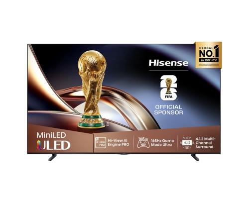 Hisense U8Q, 100'', 4K UHD, ULED, Mini LED, must - Teler