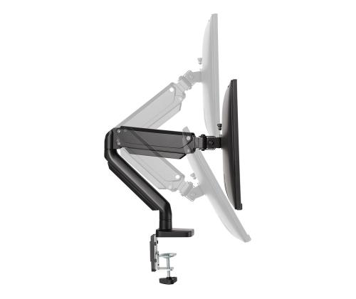 Deltaco Single Gas Spring, 17"-32", 8 kg, 1 monitor, must - Monitori lauakinnitus
