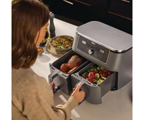 Ninja 6-ühes Dual Zone, 9.5 L, 2470 W, tumehall - Kuumaõhufritüür
