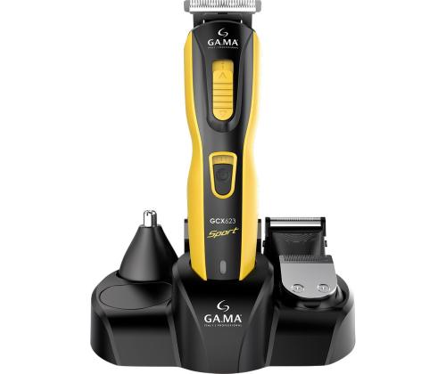 GA.MA, GCX623 Sport, must/kollane - Juukselõikuri komplekt