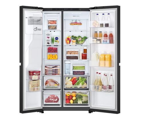 LG, Water & Ice Dispenser, 641 L, kõrgus 179 cm, must - SBS-Külmik