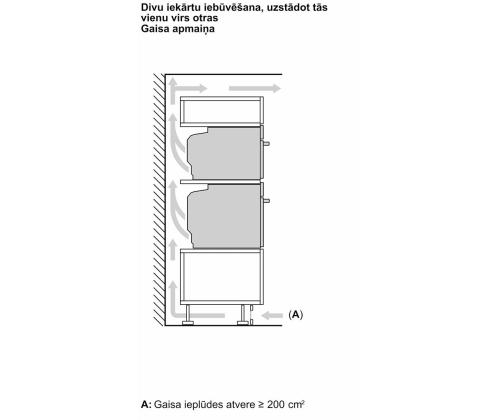 Bosch Seeria 8, 71 L, pürolüütiline puhastus, must - Integreeritav ahi