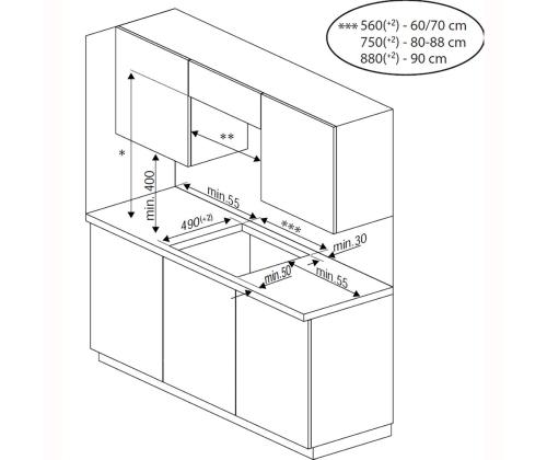 Beko, laius 58 cm, valge - Integreeritav induktsioonpliidiplaat