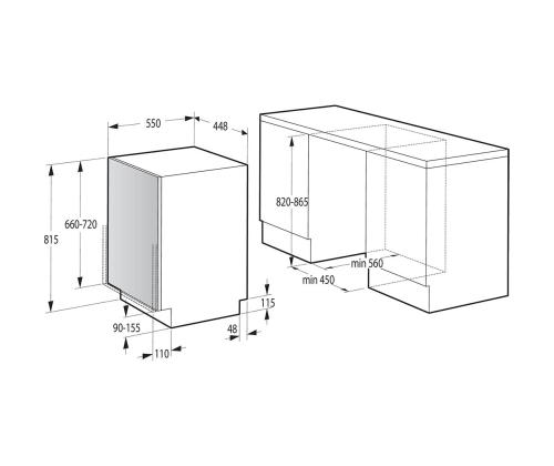 Hisense, 10 nõudekomplekti - Integreeritav nõudepesumasin