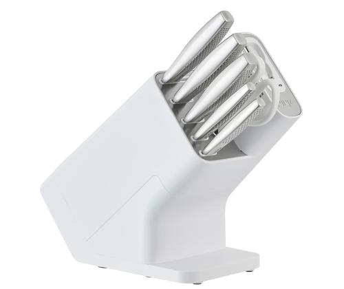 Ninja StaySharp, 6-osaline komplekt, roostevaba teras/valge - Nugade komplekt ja noaplokk