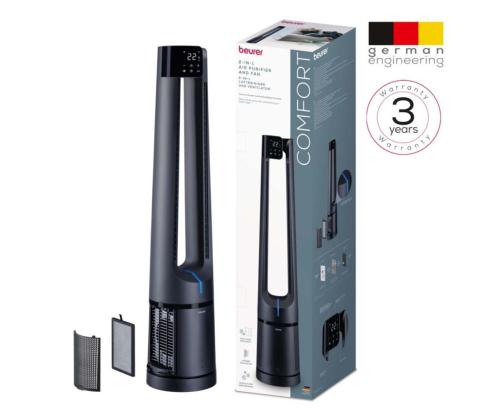 Beurer PureFlow 2-ühes, tumesinine - Õhupuhastaja-ventilaator