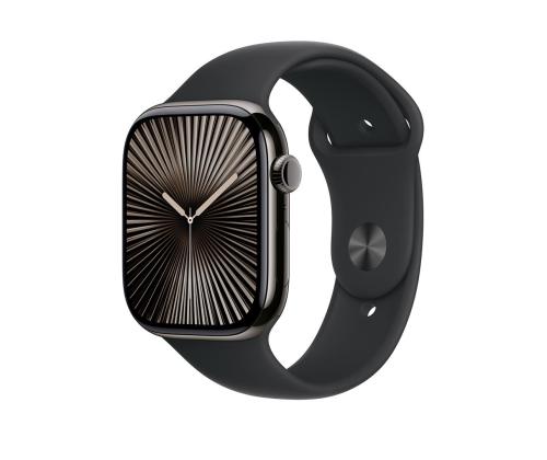 Apple Sport Band, 46 mm, M/L, must - Kellarihm