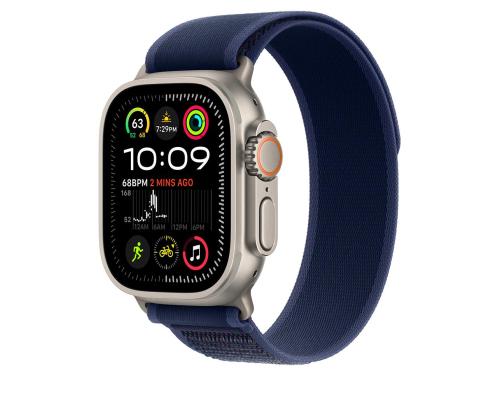 Apple Trail Loop, 49 mm, M/L, titaan, sinine - Kellarihm