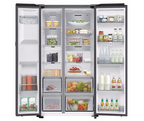 Samsung Bespoke AI Family Hub+, Twin Cooling Plus™, 614 L, kõrgus 179 cm, must - SBS-külmik