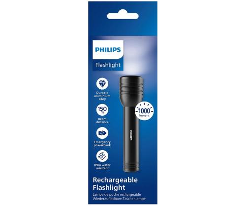 Philips Torch, 1000 lm, must - Taskulamp