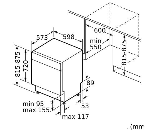 Bosch, Seeria 4, 14 nõudekomplekti - Integreeritav nõudepesumasin