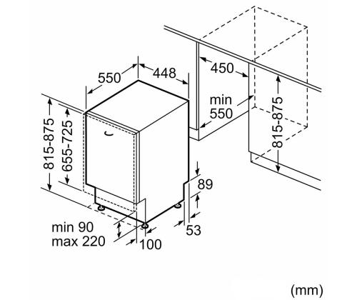 Bosch, Seeria 6, 10 nõudekomplekti - Integreeritav nõudepesumasin