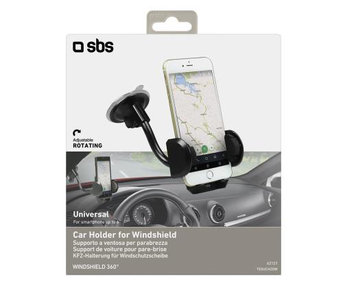 SBS Windshield, must - Telefonihoidja autosse