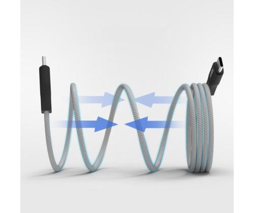 SBS USB-C - USB-C, magneetiline viimistlus, 1 m, must - Kaabel
