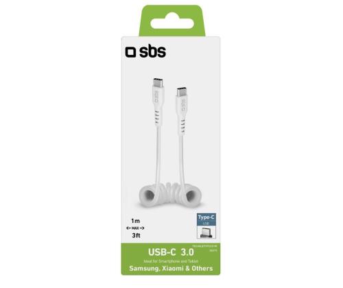 SBS Charging Data Cable, USB-C - USB-C, valge - Kaabel