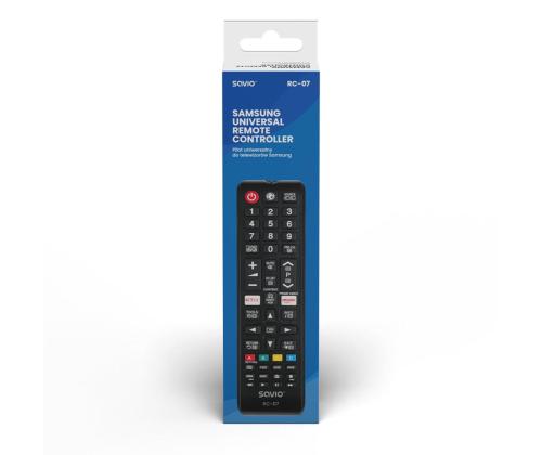 Savio RC-07, Samsung TV, must - Teleri asenduspult