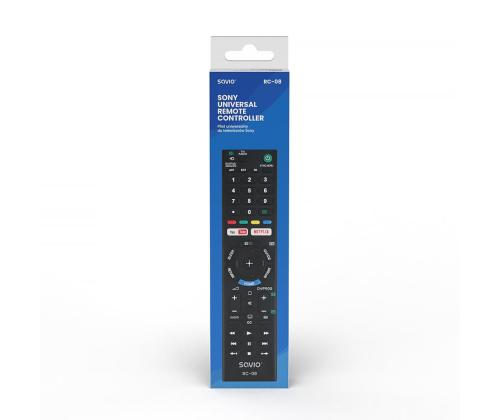 Savio RC-08, Sony TV, must - Teleri asenduspult