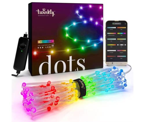 Twinkly Dots, 400 LED, IP20, 20 m, läbipaistev - Nutikas valgusriba